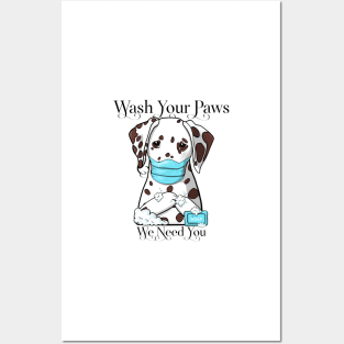 Dalmatian Wash Your Paws Posters and Art